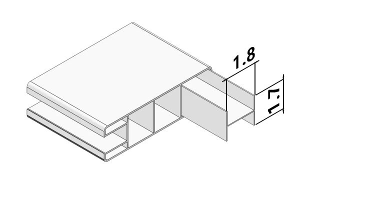 2″ × 7″