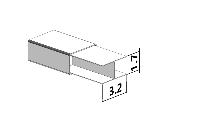 2″ × 3.5″