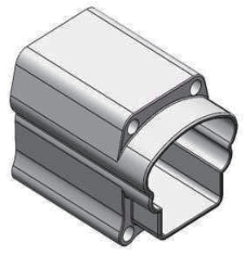3"x2.5" Breadloaf-rail Stair Bracket