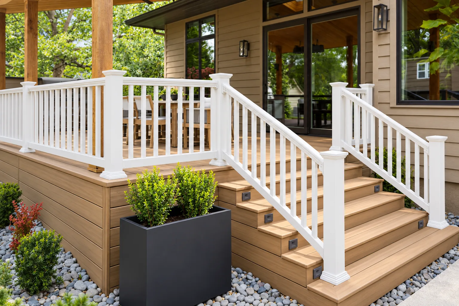 Breadloaf Rail Vinyl Railing Scene 01