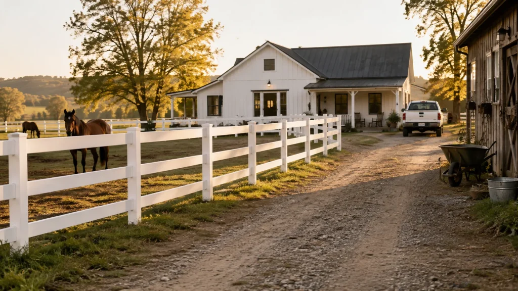 Ranch Rail Fence Scene 05
