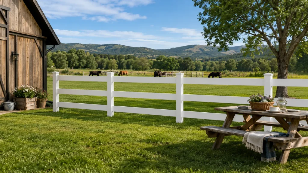 Ranch Rail Fence Scene 06